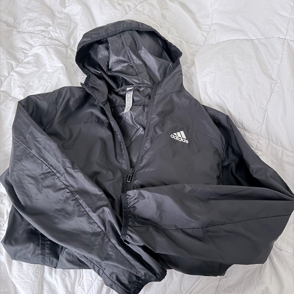 Adidas Women's Black Windbreaker Jacket
